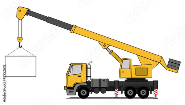 Fototapeta Crane truck