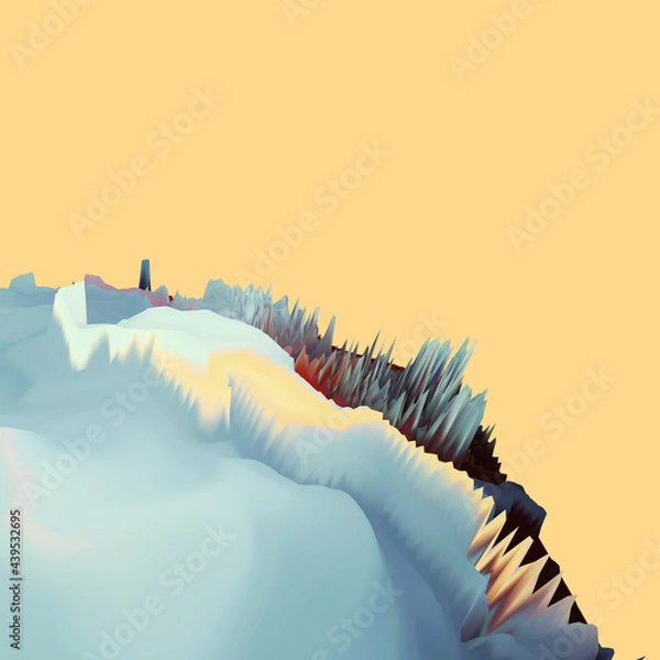 Obraz 3d image of a landscape