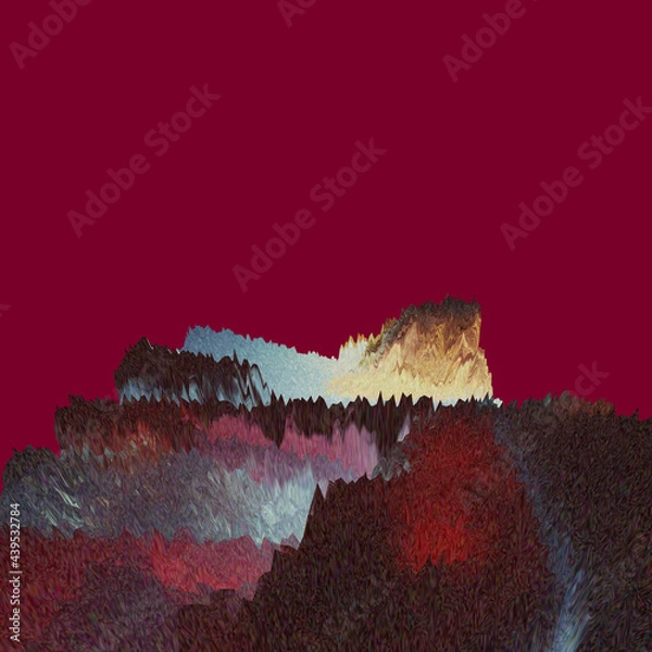 Obraz 3d image of a landscape