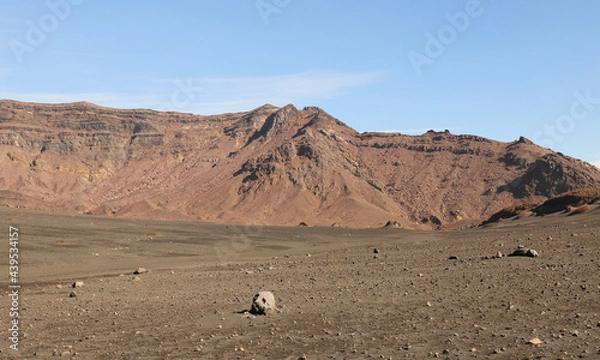 Obraz 中岳の火山灰と噴石が広がる砂千里浜