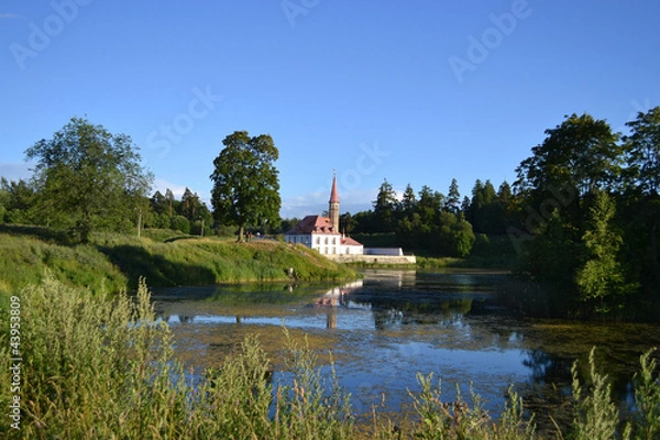 Obraz Landscape with Priory Palace