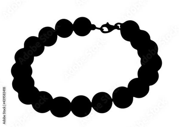 Obraz Beads are large for women. Vector image.