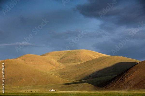 Fototapeta landscape with clouds, Mongolia