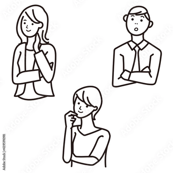 Fototapeta ビジネス表情ベクターイラストセット