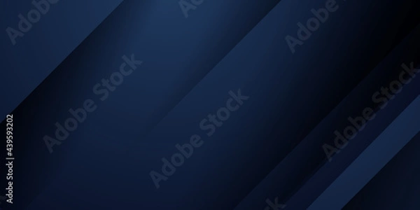 Fototapeta Abstract polygonal pattern luxury dark blue background 