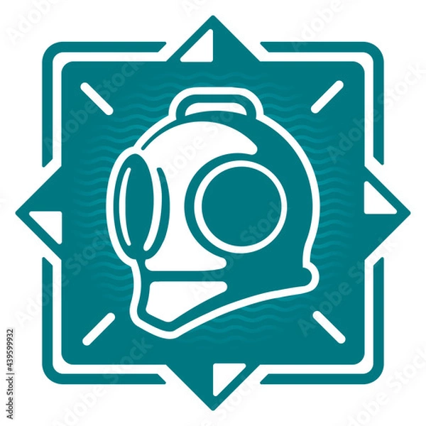 Fototapeta vector diving helmet logo