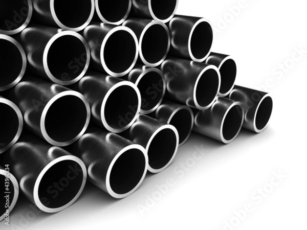 Fototapeta Stack of Steel Pipes
