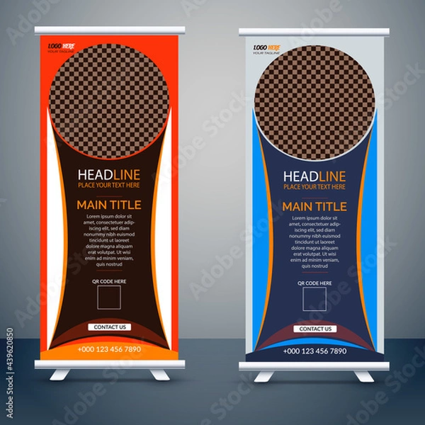 Obraz Creative Roll-up Banner Design Template In This Year