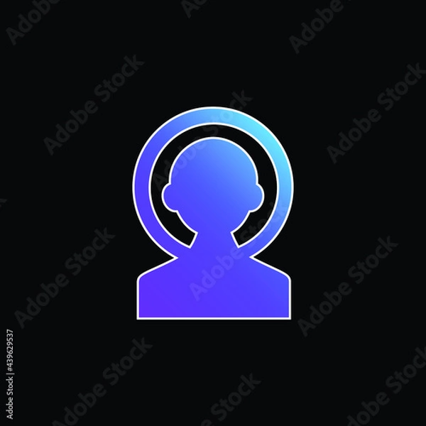 Fototapeta Astronaut blue gradient vector icon