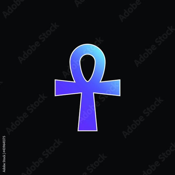 Fototapeta Ankh blue gradient vector icon