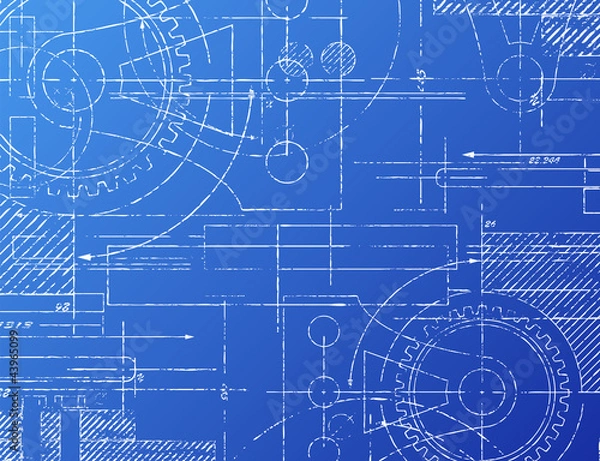 Fototapeta Blueprint