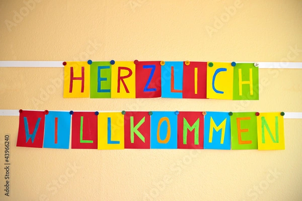 Fototapeta Herzlich Willkommen