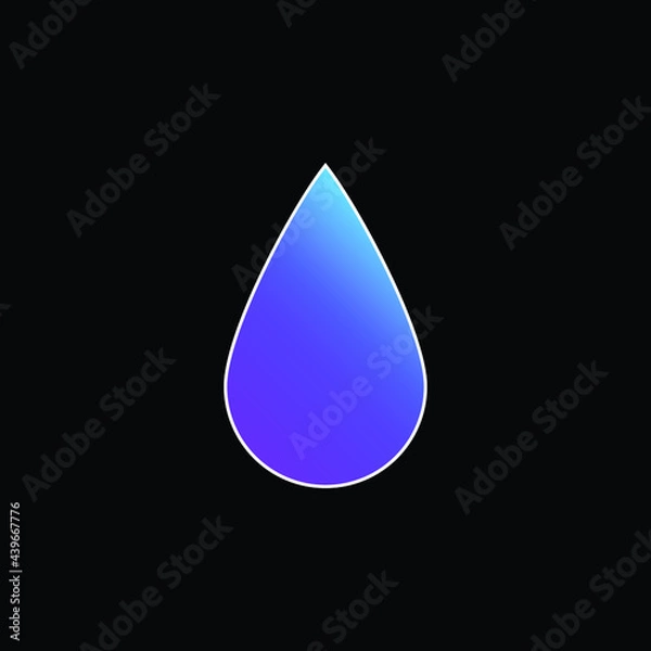 Fototapeta Black Ink Drop Shape blue gradient vector icon