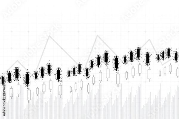 Obraz 2d rendering Stock market online business concept. business Graph 