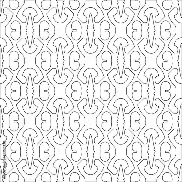 Obraz  vector pattern with triangular elements. Geometric ornament for wallpapers and backgrounds. Black and white pattern. 