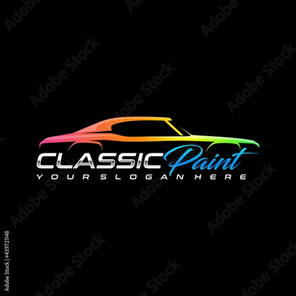 Obraz classic auto paint logo template