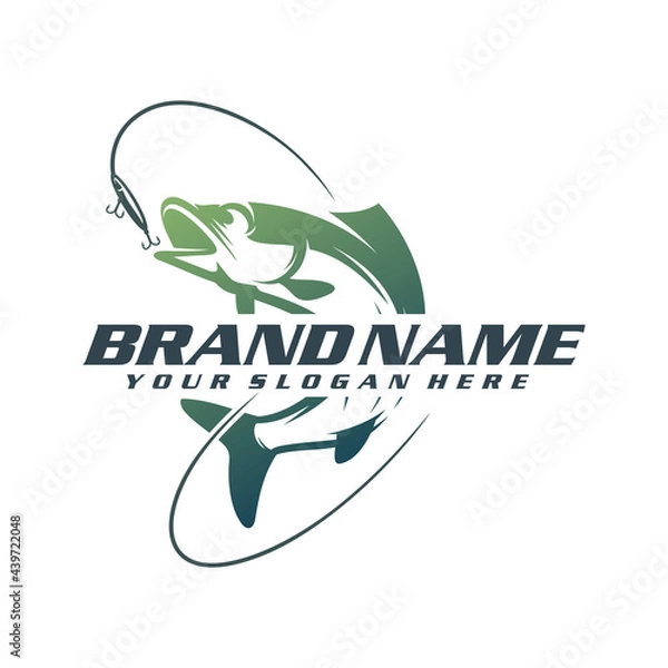 Obraz fishing logo template