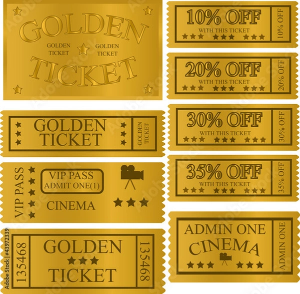 Fototapeta GOLD TICKET
