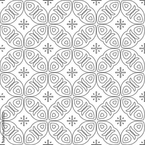 Fototapeta  vector pattern with triangular elements. Geometric ornament for wallpapers and backgrounds. Black and white pattern. 