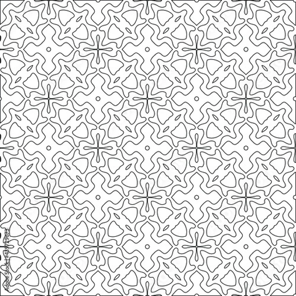 Obraz  vector pattern with triangular elements. Geometric ornament for wallpapers and backgrounds. Black and white pattern. 