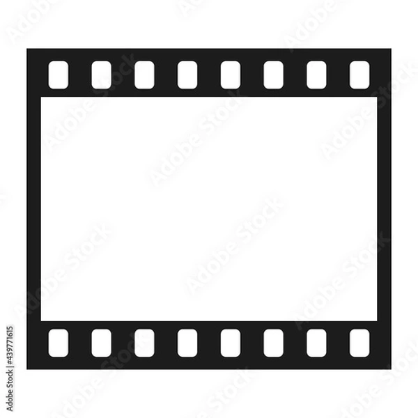 Fototapeta Photo clip frame. Isolated vector icon.