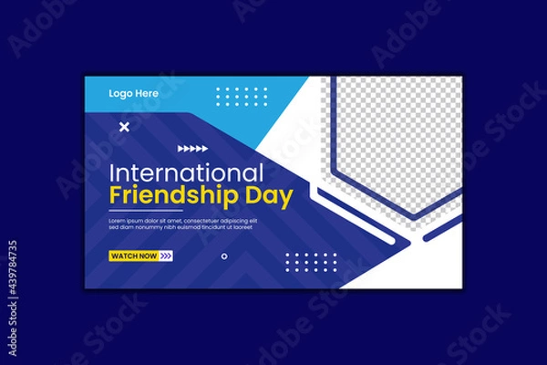 Obraz International Friendship Day Youtube Thumbnail Design and Web Banner