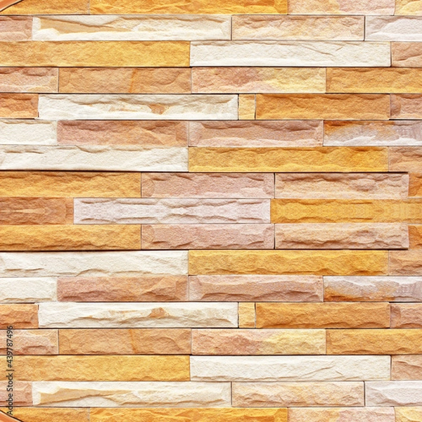 Fototapeta pattern color of modern style design decorative uneven cracked real stone wall surface with cement