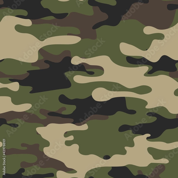 Obraz Camouflage seamless pattern. Abstract camo. Print on fabric on textiles. Vector illustration