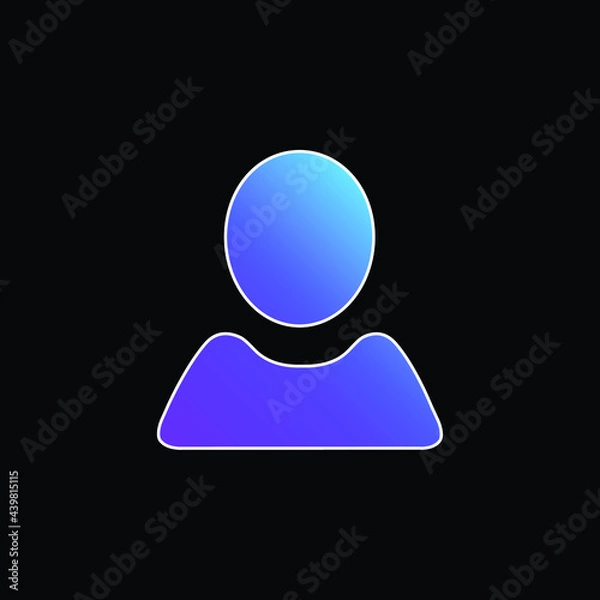 Fototapeta Black User Shape blue gradient vector icon
