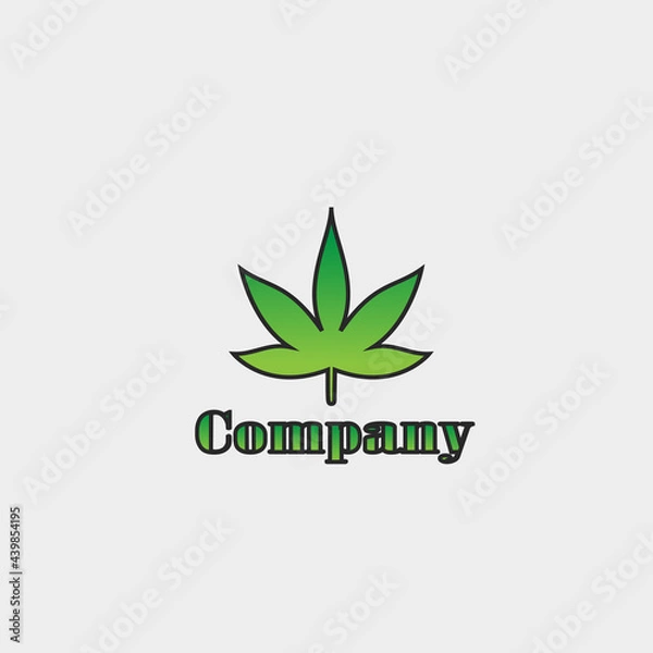 Fototapeta Green leaf logo design 