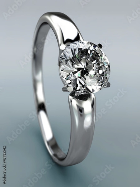 Obraz Diamond Ring wedding gift isolated