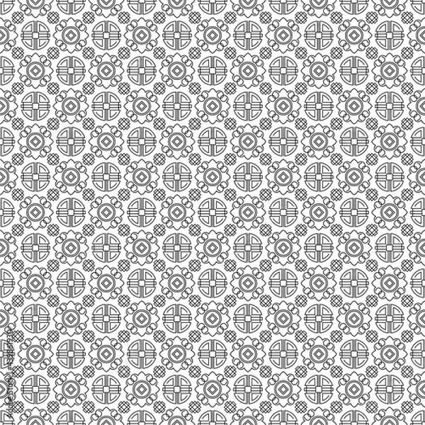 Fototapeta Traditional chinese, japanese, asian vector seamless patterns.