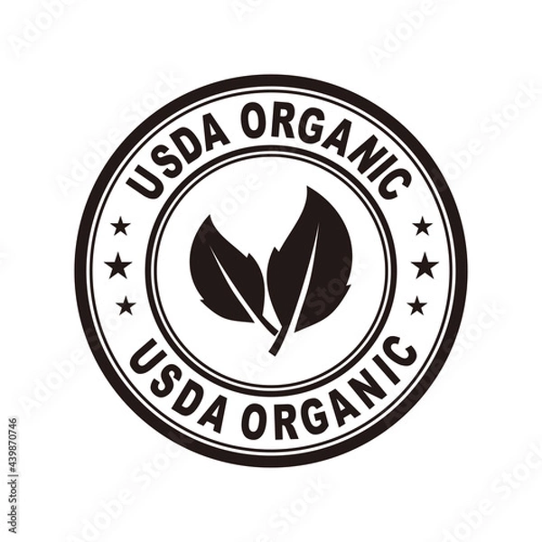 Fototapeta Usda organic vector label design
