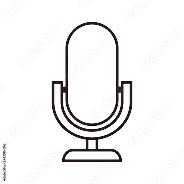 Fototapeta microphone vector icon illustration sign