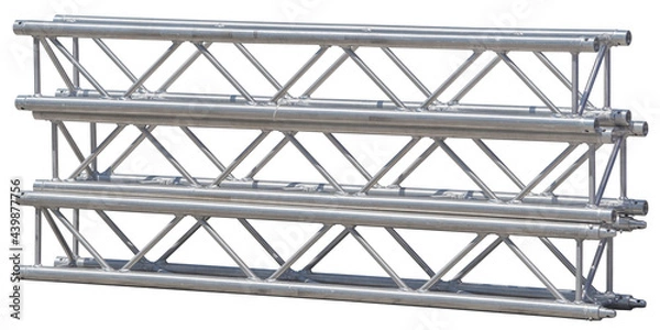 Obraz Stack of metal trusses for mounting the stage