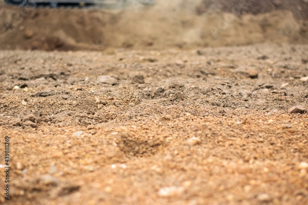 Fototapeta ground with brown pebbles as background