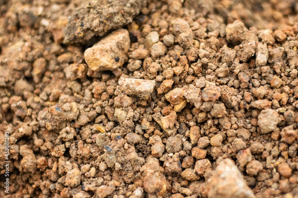 Fototapeta ground with brown pebbles as background