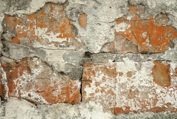 Fototapeta Background from old red brick