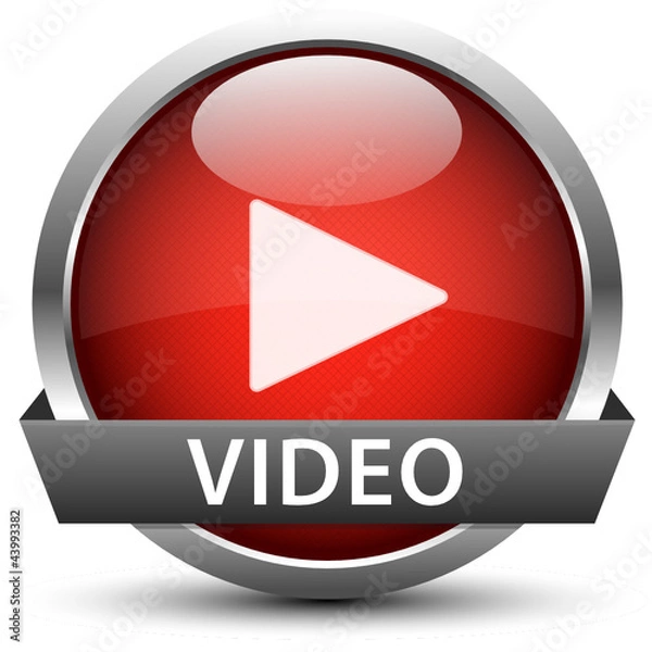 Fototapeta Video Player Button Rot