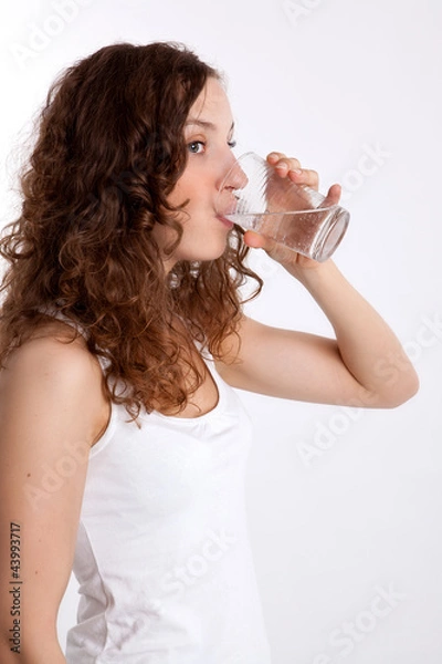 Fototapeta Junge Frau Trinkt