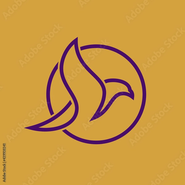 Obraz A Bird Logo Monogram Simple Easy to Remember