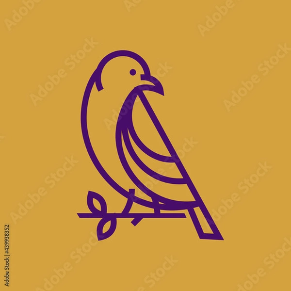 Obraz A Bird Logo Monogram Simple Easy to Remember