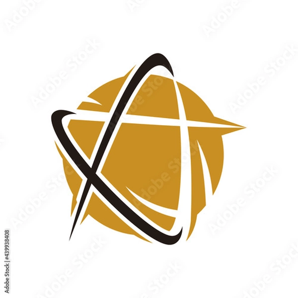 Obraz Gas and oil industrial logo design idea with oil drop and flame shape. Black and Gold logo concept for energy business. Energy resources logo layout.