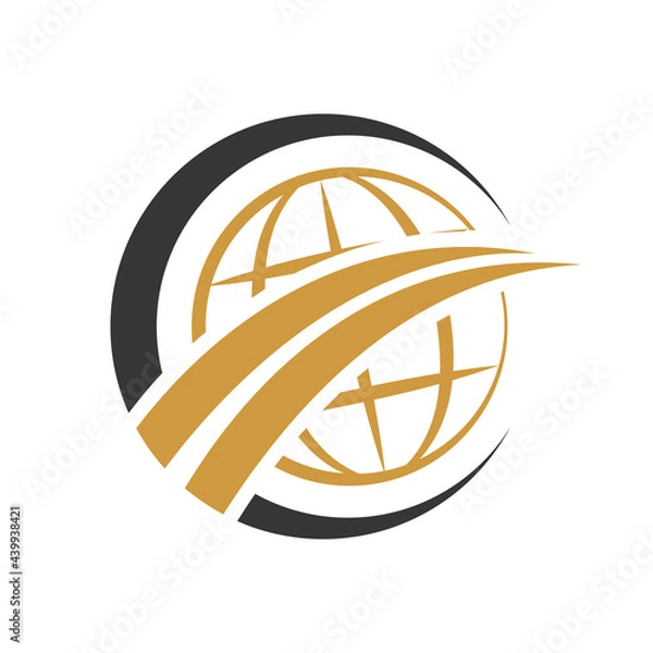 Obraz Gas and oil industrial logo design idea with oil drop and flame shape. Black and Gold logo concept for energy business. Energy resources logo layout.