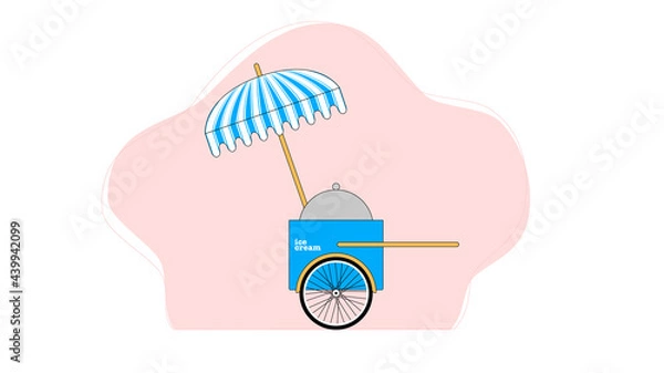Fototapeta ice cream cart vector illustration