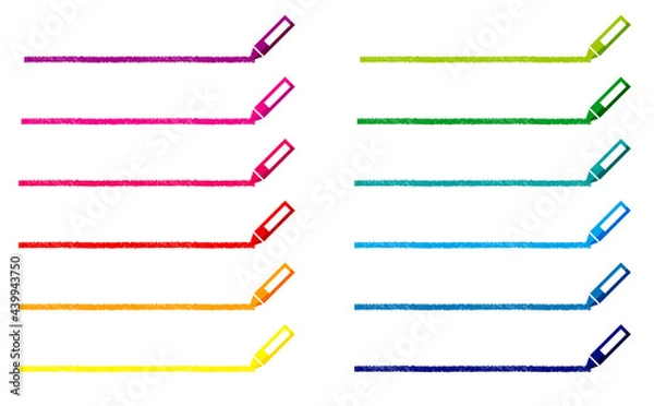 Obraz 12色相環　クレヨン　ラベル