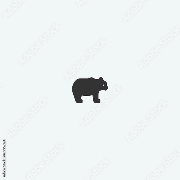Fototapeta Bear vector icon illustration sign