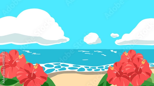 Obraz 海　ハイビスカス