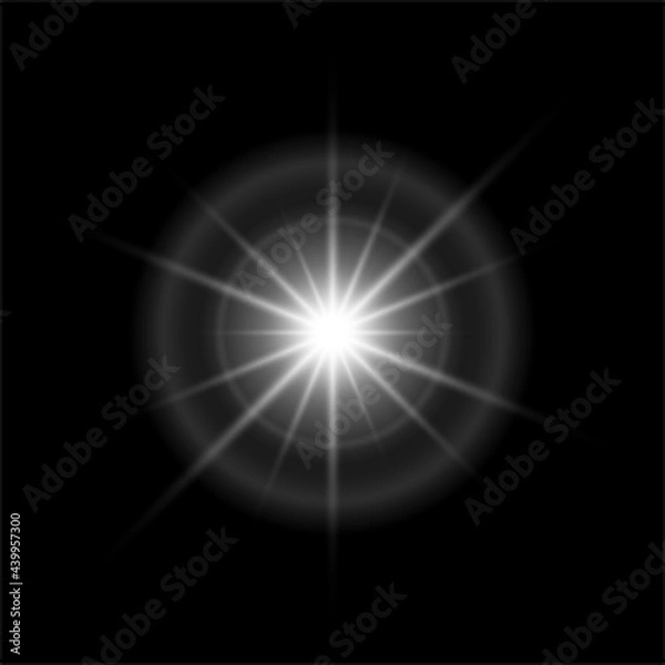 Obraz キラキラしたスパークルな光素材(黒背景)