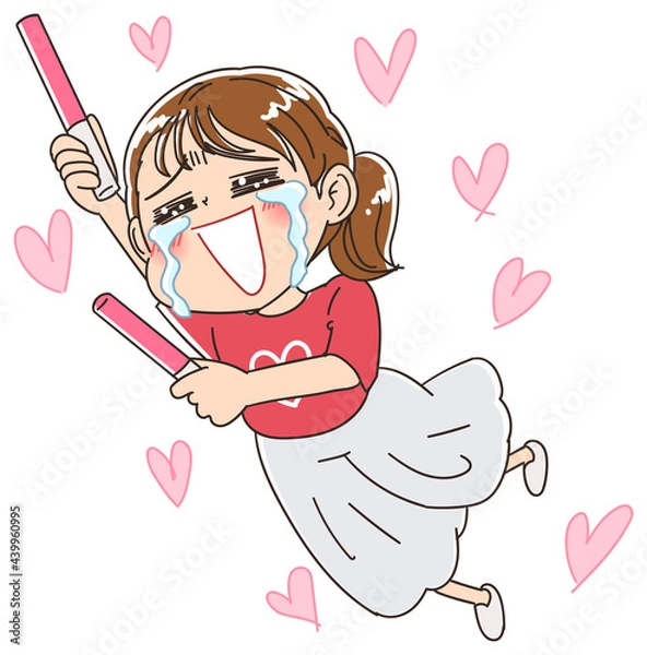 Obraz ライブ会場で推し活するオタク女性